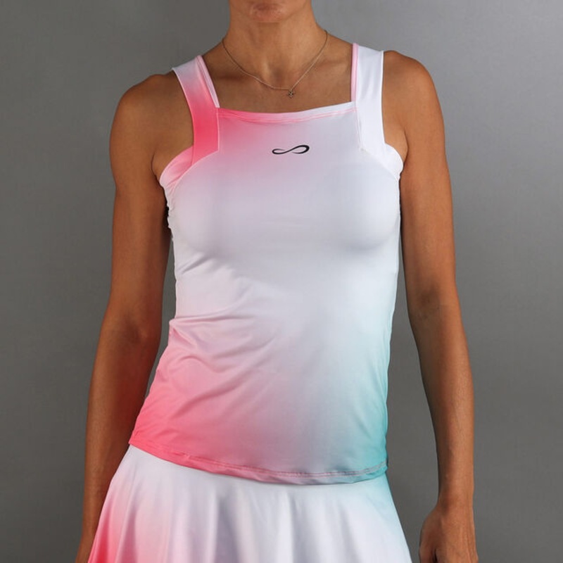 Breeze Tank Top Women - Neon Pink, White