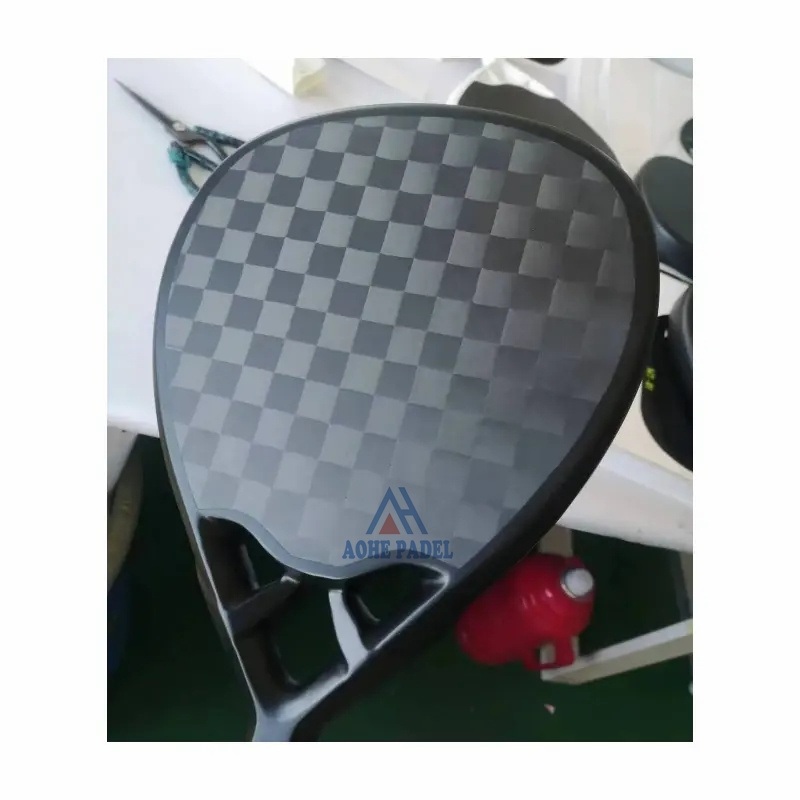 Custom Logo Diamond Teardrop Round Shape Carbon EVA Core Paddle Padel Tennis Racket
