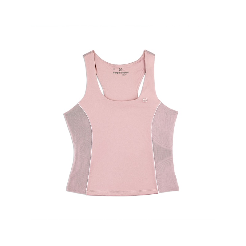 Sergio Tacchini Tessa Scoop Neck Tank Top - Pale Mauve