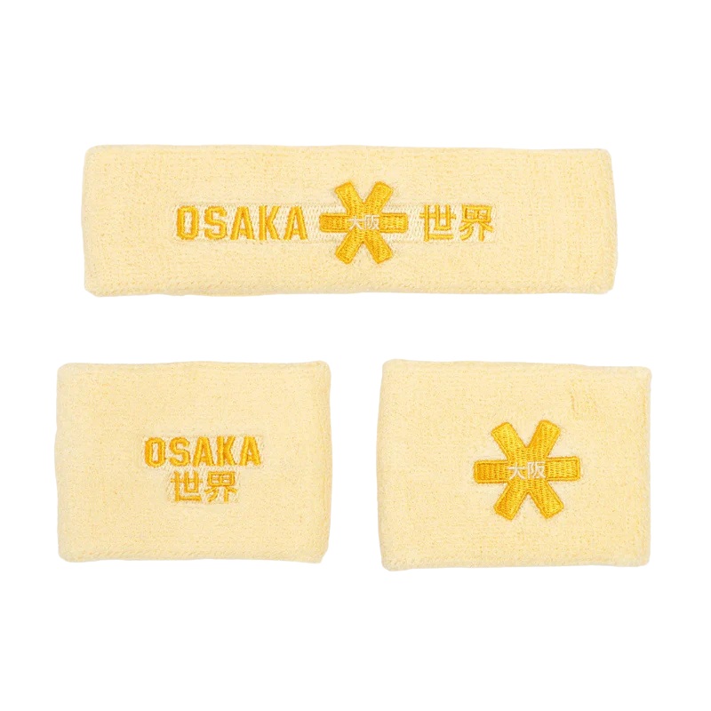 Poignets ponge et bandeau ponge Osaka Set 2.0 Jaune