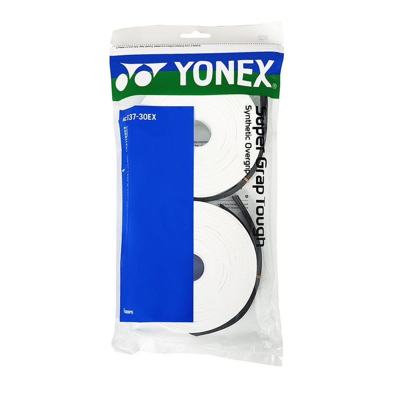 Yonex Super Grap Tough Overgrip 30 Pack (White)