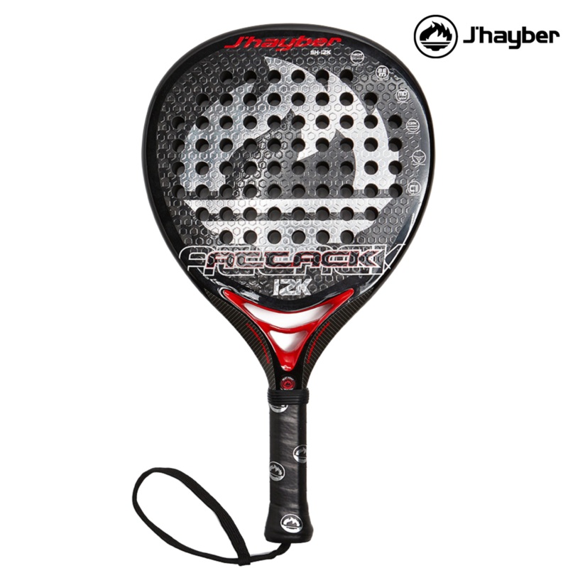 J'hayber Attack 12K Black/Red | Padel Racket