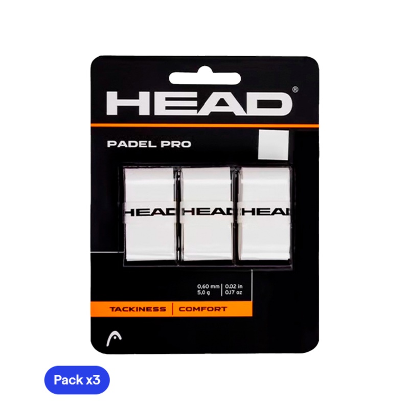 Overgrips HEAD Padel Pro Blanco (Pack x3)