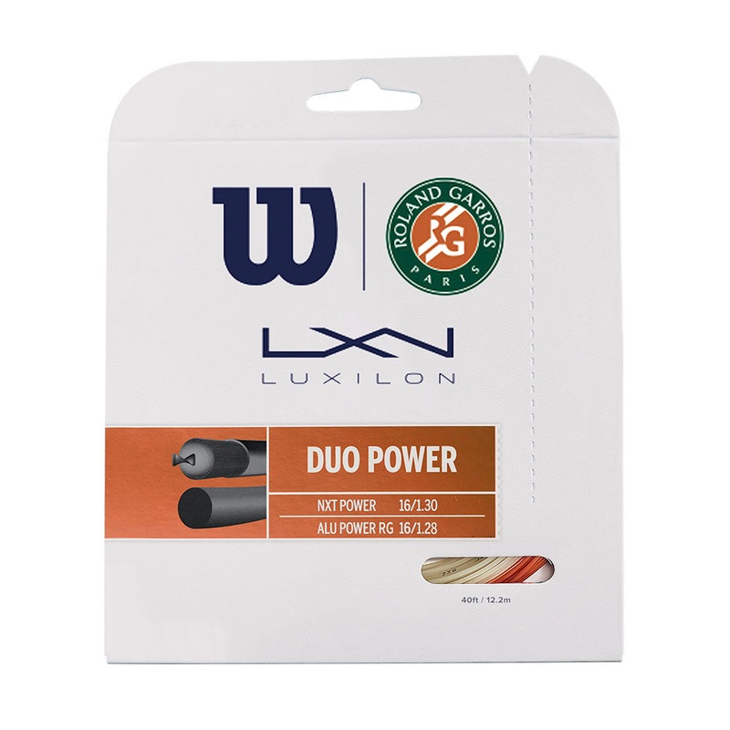 Wilson Duo Power Roland Garros (Luxilon ALU Power 16L & Wilson NXT Power 16) Hybrid Tennis String
