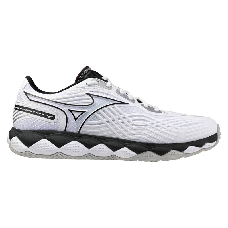 Mizuno Wave Enforce Tour 2 AC Men's Tennis Shoe (White/Black)