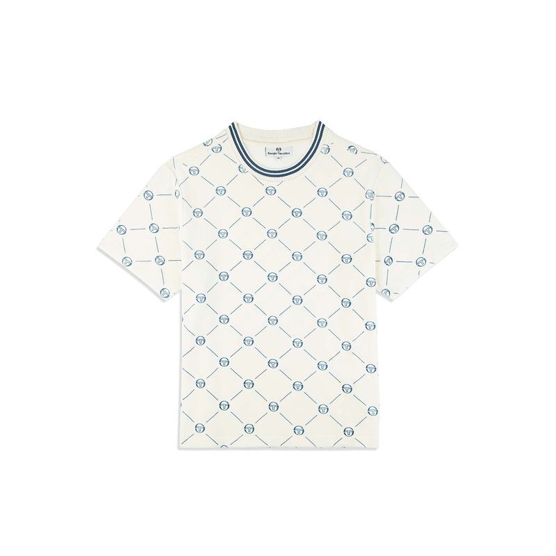 Sergio Tacchini Cosimo Velour T -Shirt - Gardenia
