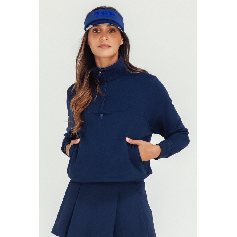 Women's Track Sweatshirt Navy|XS|S|M|L|XL