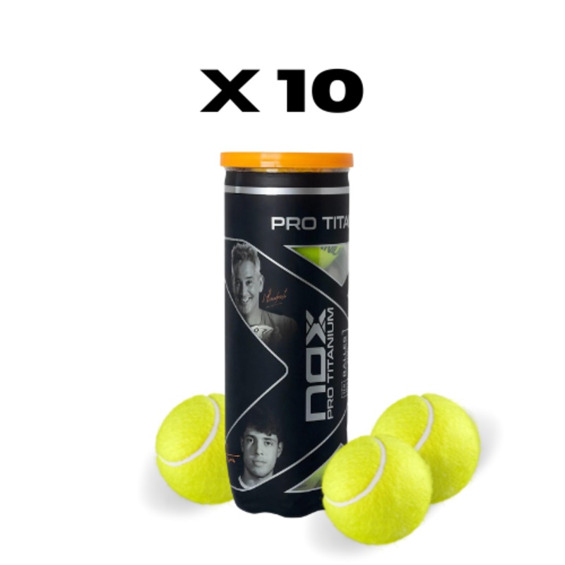 10 cans Of Nox Titanium Pro Padel Balls