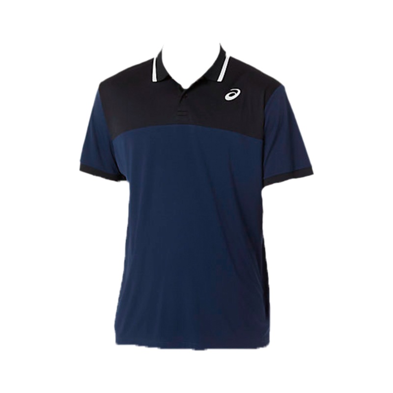 Polo Asics Court Azul/Negro|S|M|L|XL|2XL