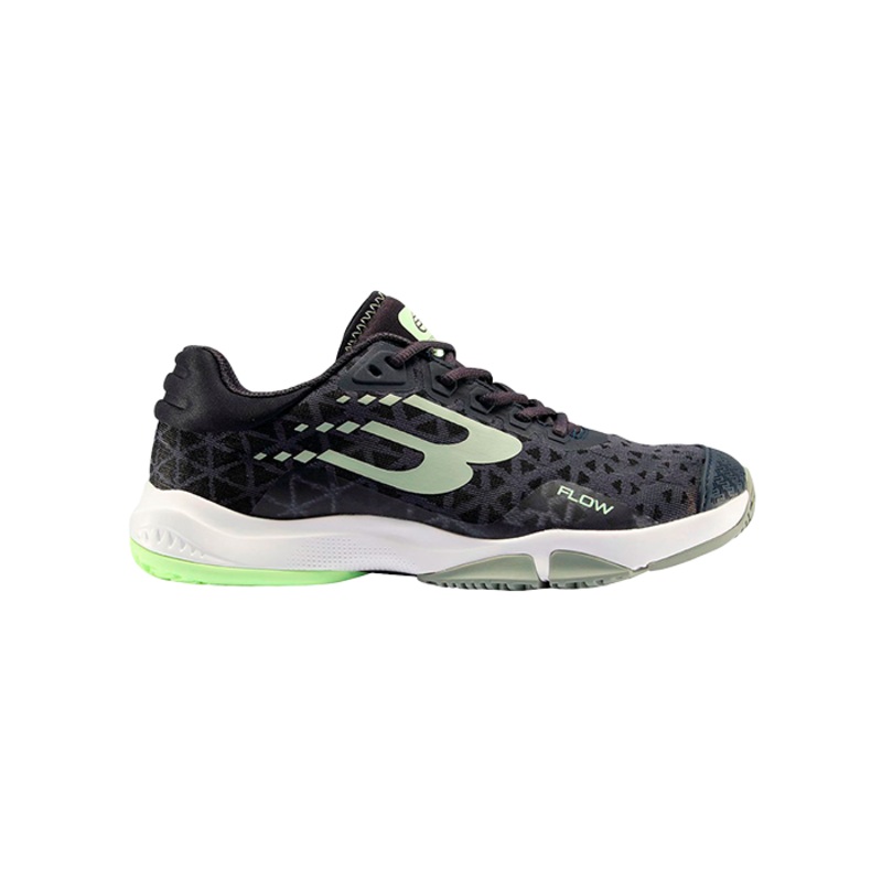 Zapatilla Bullpadel Flow 24V Negro/Eucalipto
