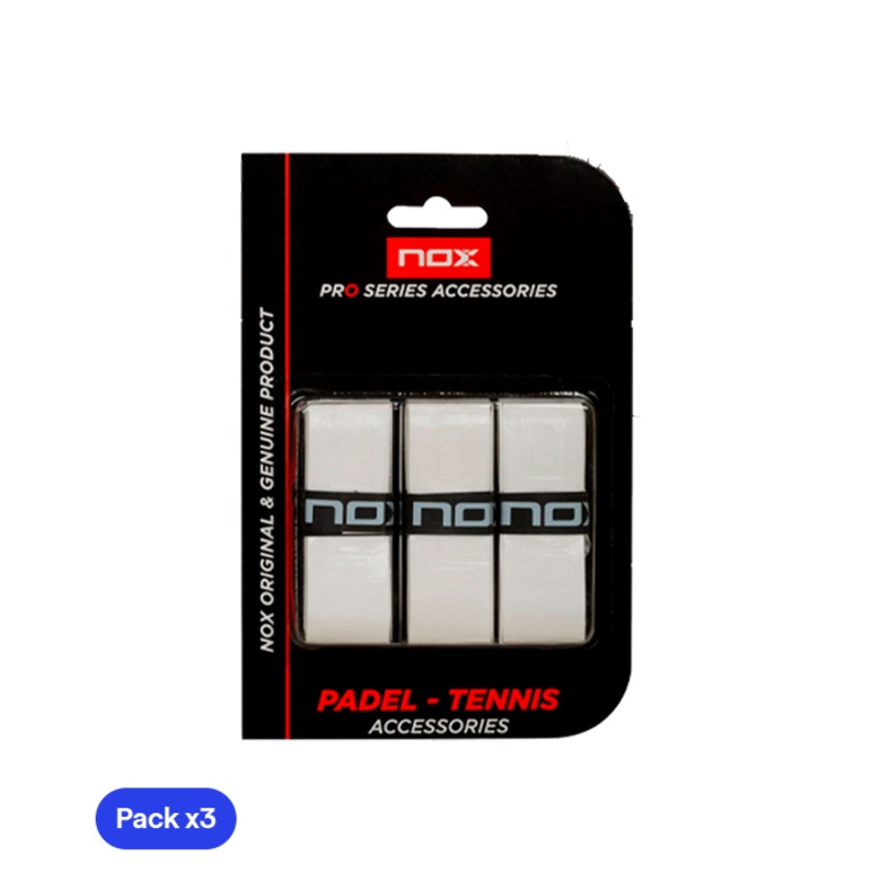 Overgrips NOX Pro Liso Blanco (Pack x3)