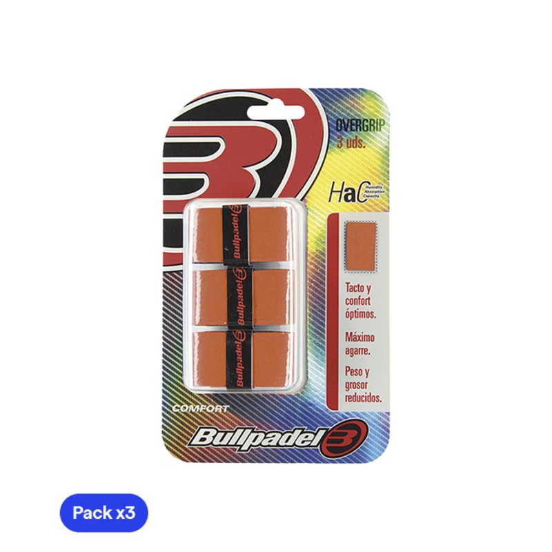 Overgrips Bullpadel GB1200 Comfort Naranja Flor (Pack x3)