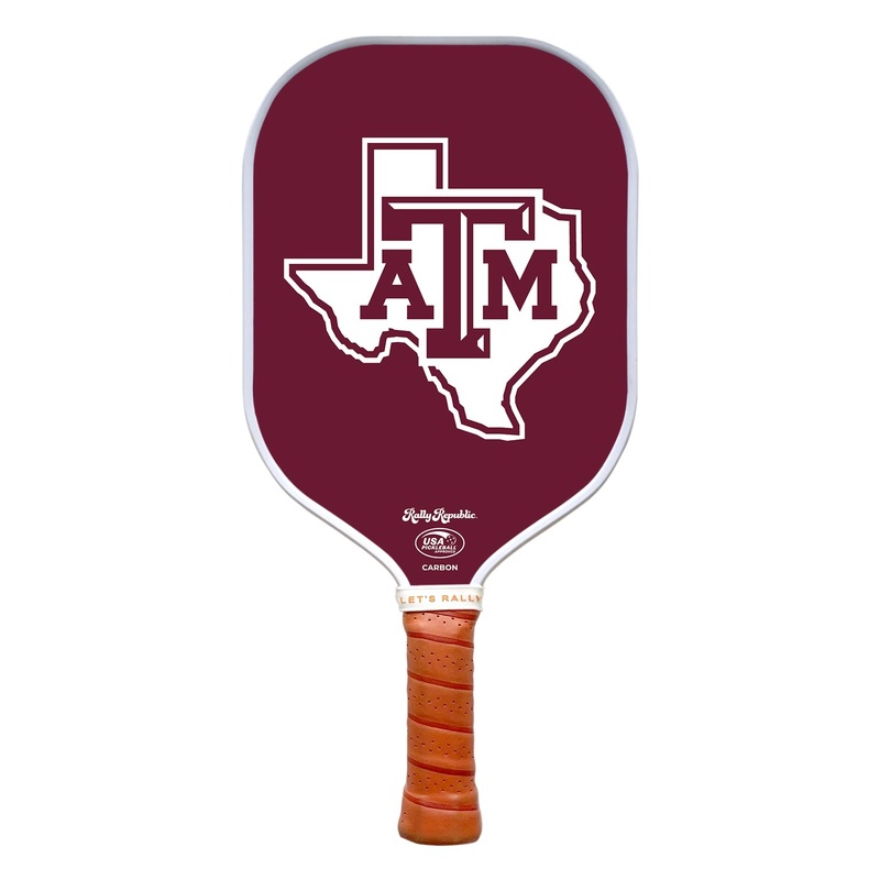 Rally Republic PIckleball Paddle - Texas A&M Aggies Aggie Maroon Logo