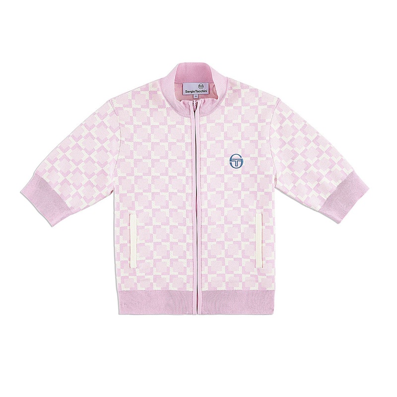 Sergio Tacchini Leila Short Sleeve Track Jacket - Pale Mauve