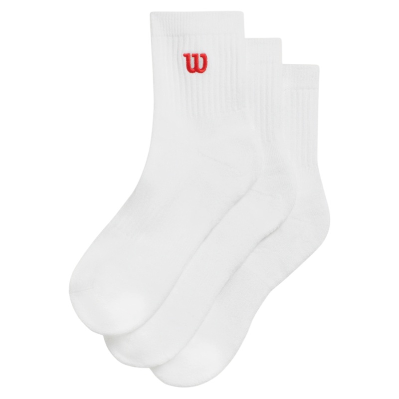 Chaussettes Wilson Quarter Top Blanc x3