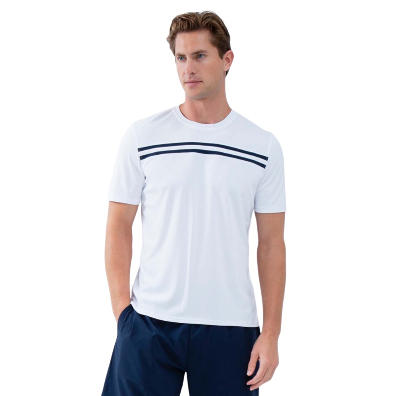 inPhorm NYC Performance Men's Tournament Short Sleeve Crew Neck - White/Midnight
