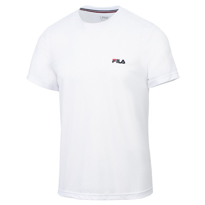 T-shirt Fila Logo Small Polyester Blanc