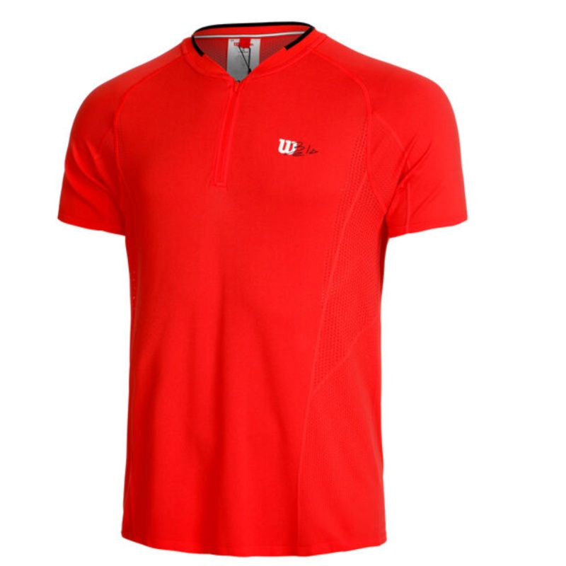 Wilson Series Seamless Henley Half-Zip 2.0 T-Shirt - Red