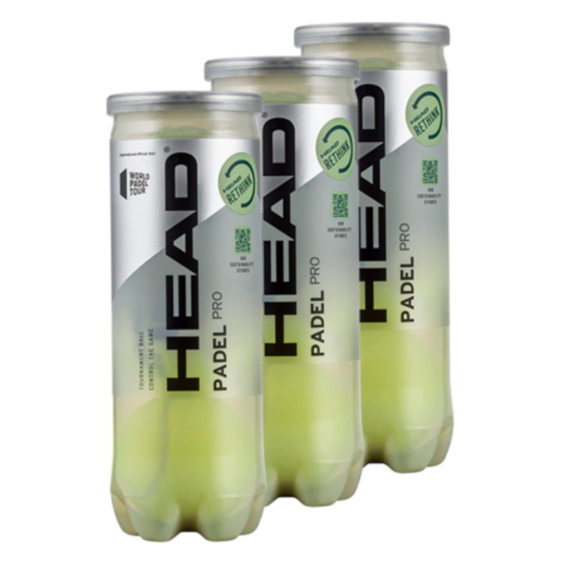 3 cans of Head Pro Padel Balls