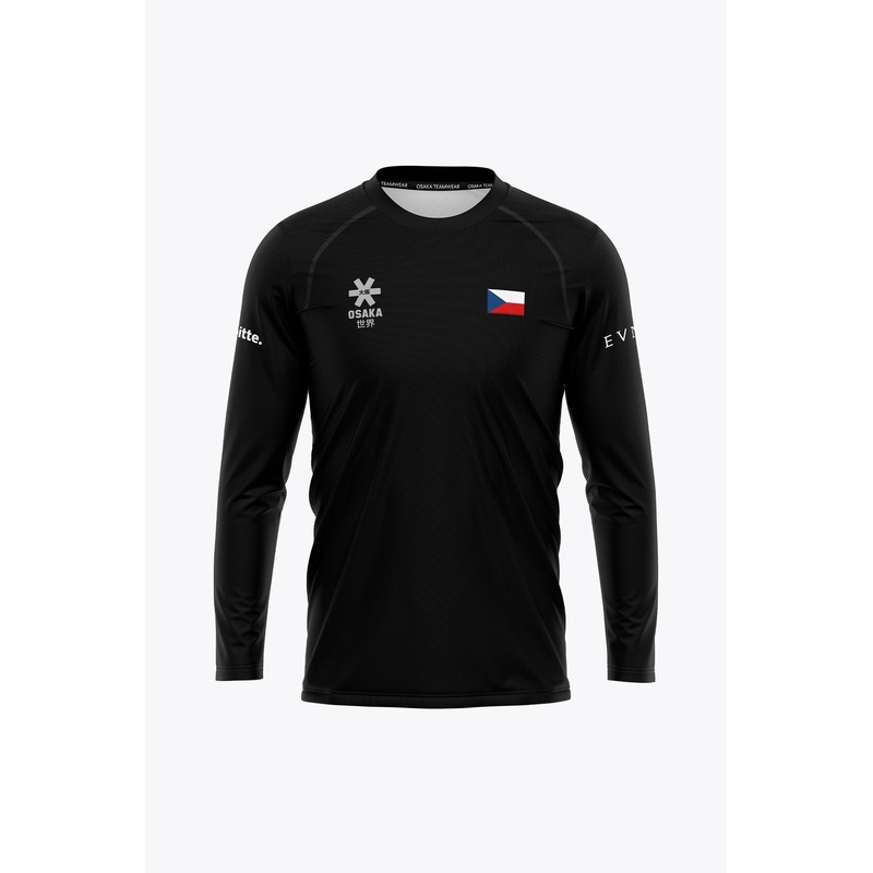 Official Czech Republic Goal Keeper Tee Long Sleeve | Black