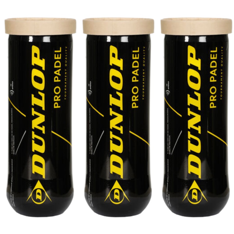 Tripack de 3 balles de padel Dunlop Pro Padel