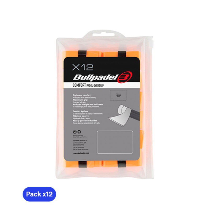 Overgrips Bullpadel GB-1600 Comfort Naranja (Pack x12)