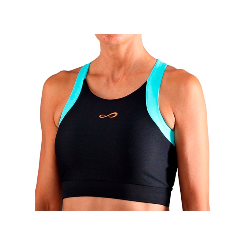 Top Endless Crop Negro/Aqua 2025
