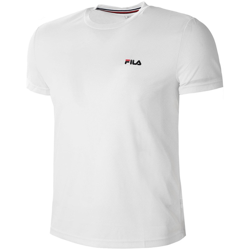 T-shirt Fila Logo Small Coton Blanc