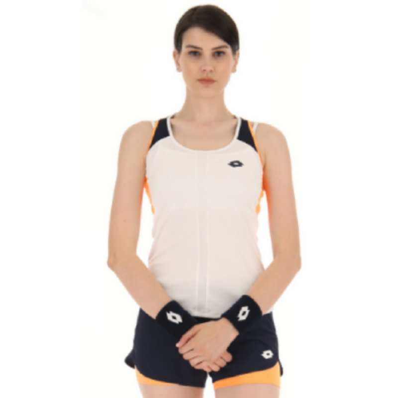 Lotto Women's Top IV Tank Top (Bright White/Orange)