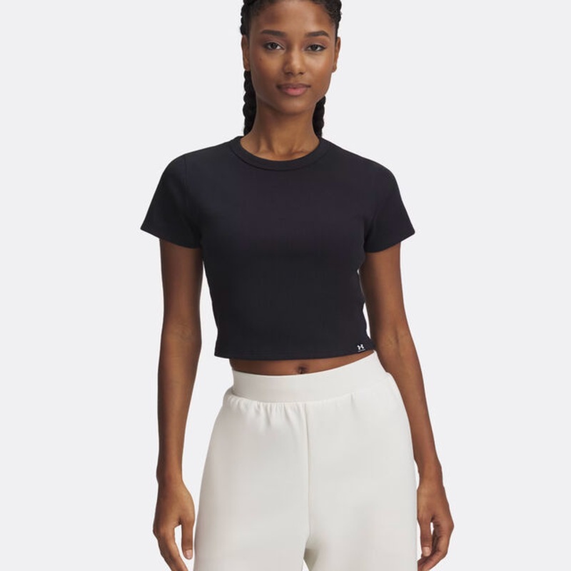 Rival Rib T-Shirt Women - Black