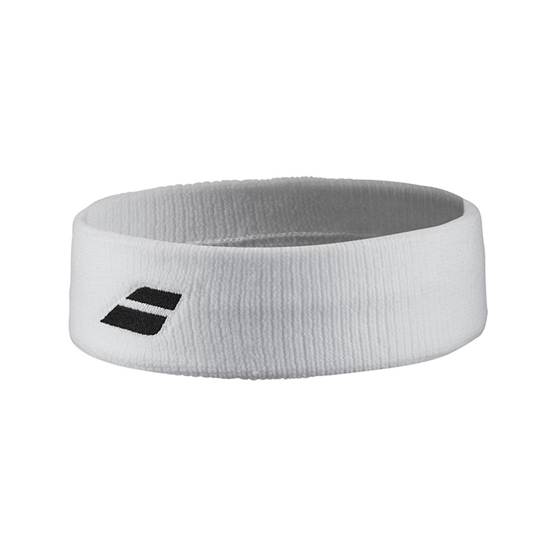 Babolat Logo Headband|White|Black