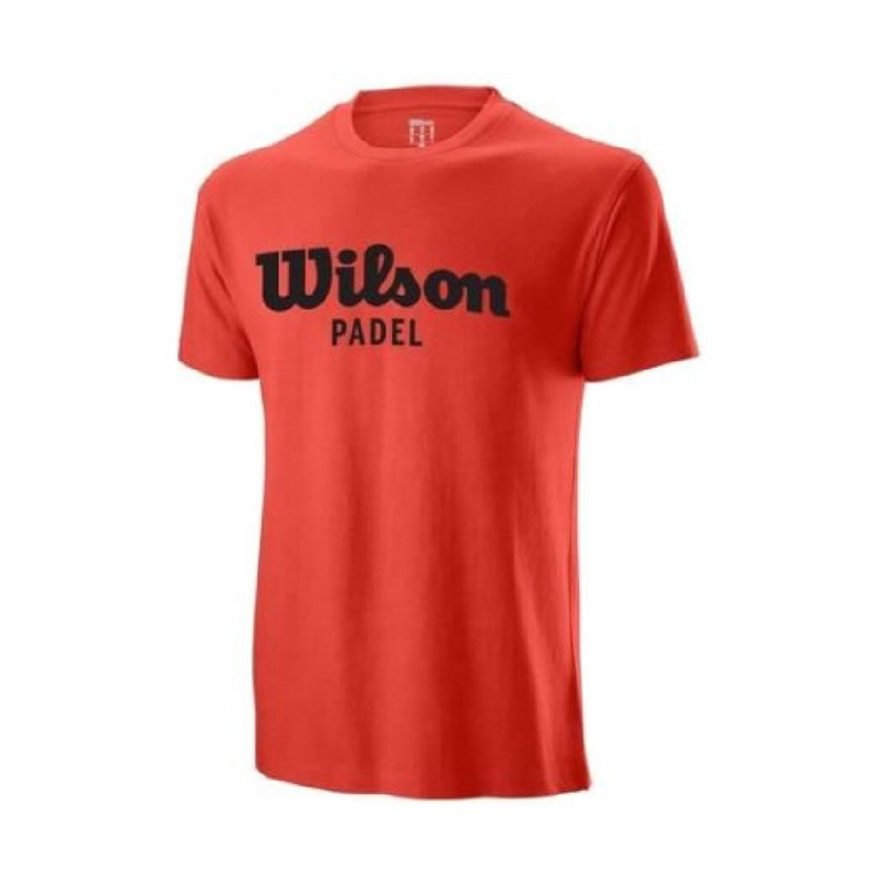 Wilson T-Shirt Cotton Coral Padel Logo