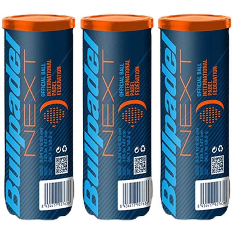 Tripack de 3 balles de padel Bullpadel Next