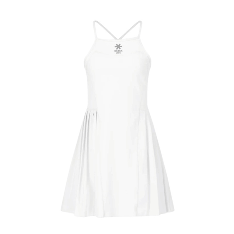 Osaka Women Pleated Tech Dress | White
