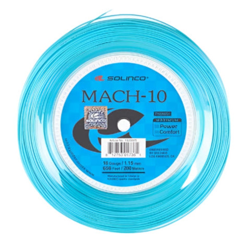 Solinco Mach-10 18/1.15 Tennis String Reel (Blue)