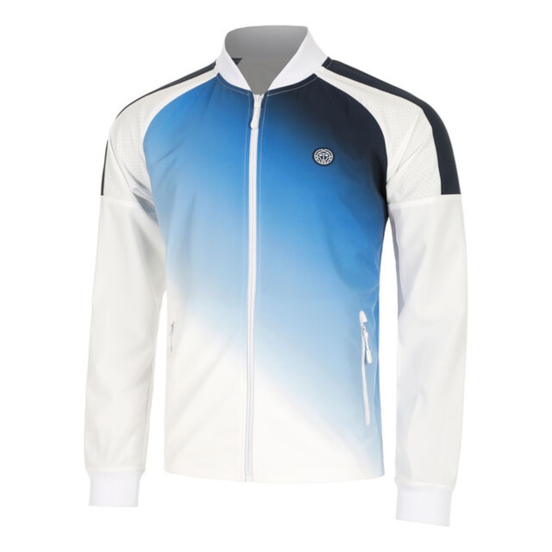 Watercolour Printed Training Jacket Men - White, Blue