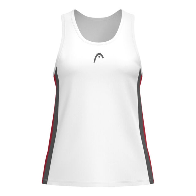 Club 25 Tech Tank Top Women - White, Red