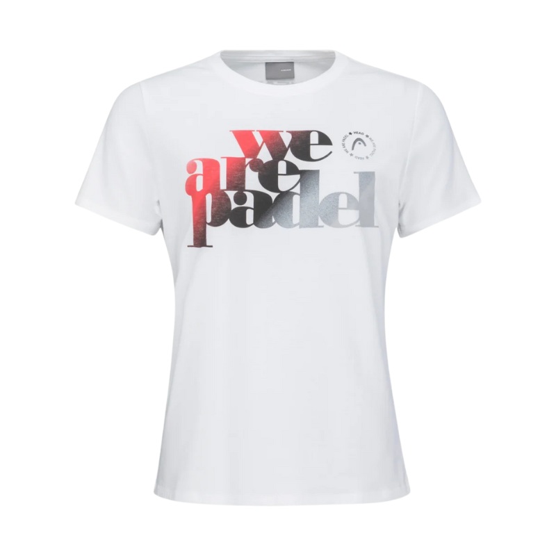 T-shirt Head We Are Padel II Blanc/Noir Femme