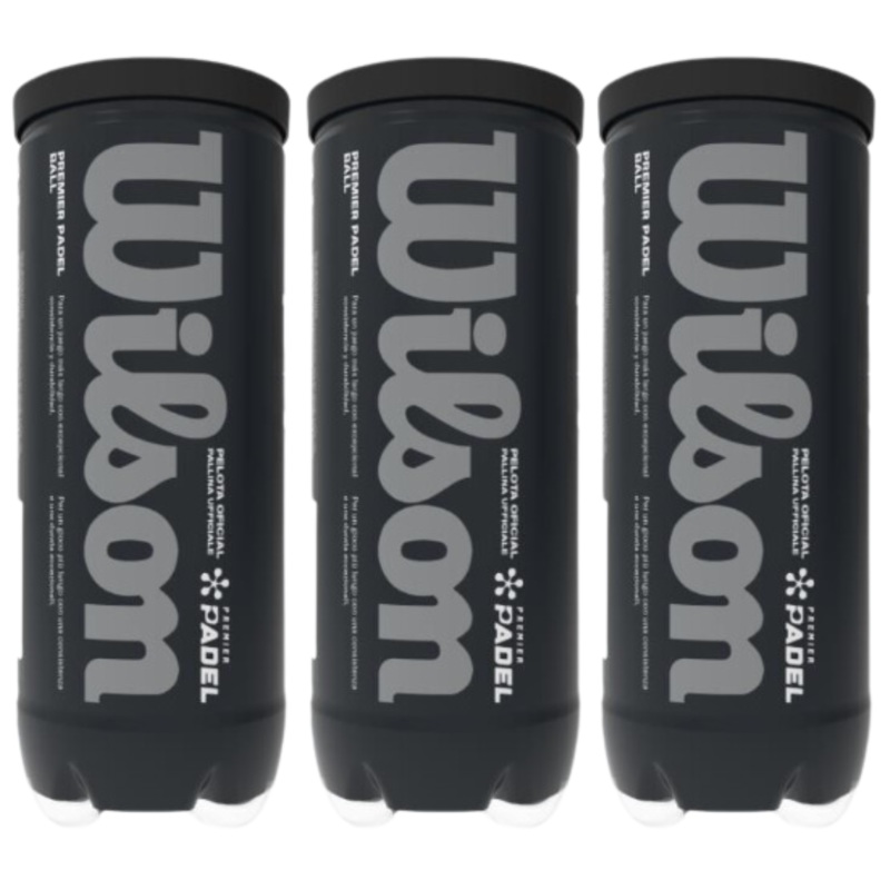 Tripack de 3 balles de padel Wilson Premier Padel