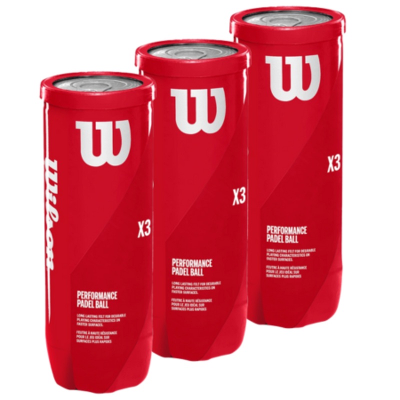 3 cans of Wilson X3 Padel Balls