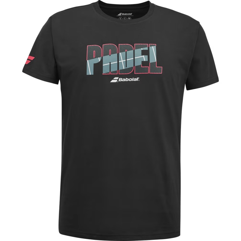 T-shirt Babolat Padel Cotton Tee Noir 2024