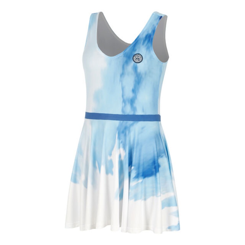 Watercolour Dress Women - White, Blue