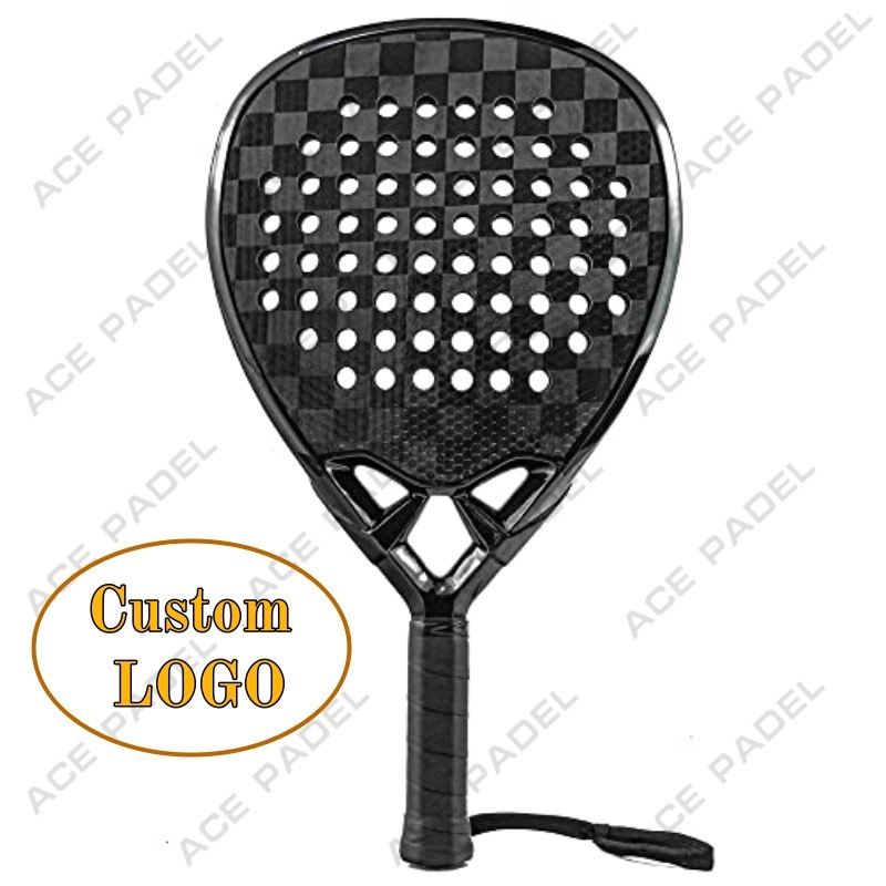 Ace Padel Diamond Teardrop Round Shape Light Weight 18K Padel Tennis Racket