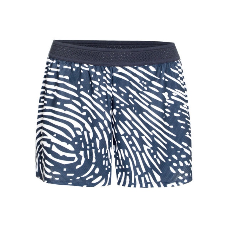 Fingerprint Printed 2in1 Shorts Women - Dark Blue, White