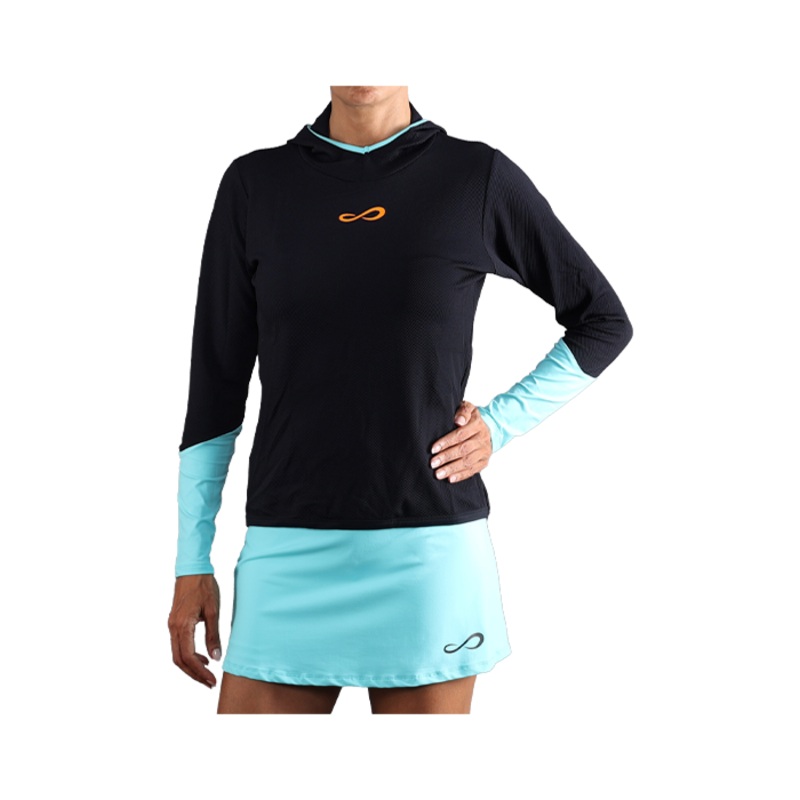 Sudadera Endless Breath Line Black Aqua