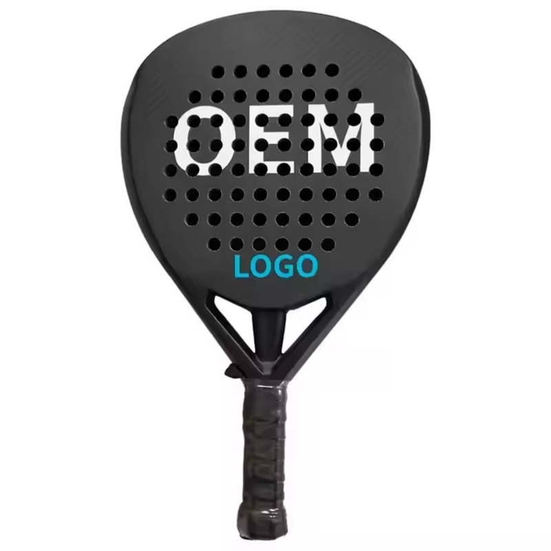 2024 Factory Customized Hot Sale Fiberglass Tennis Racket Paddle Own Design Beach Tennis Racket for Sports Game Carbon Frame