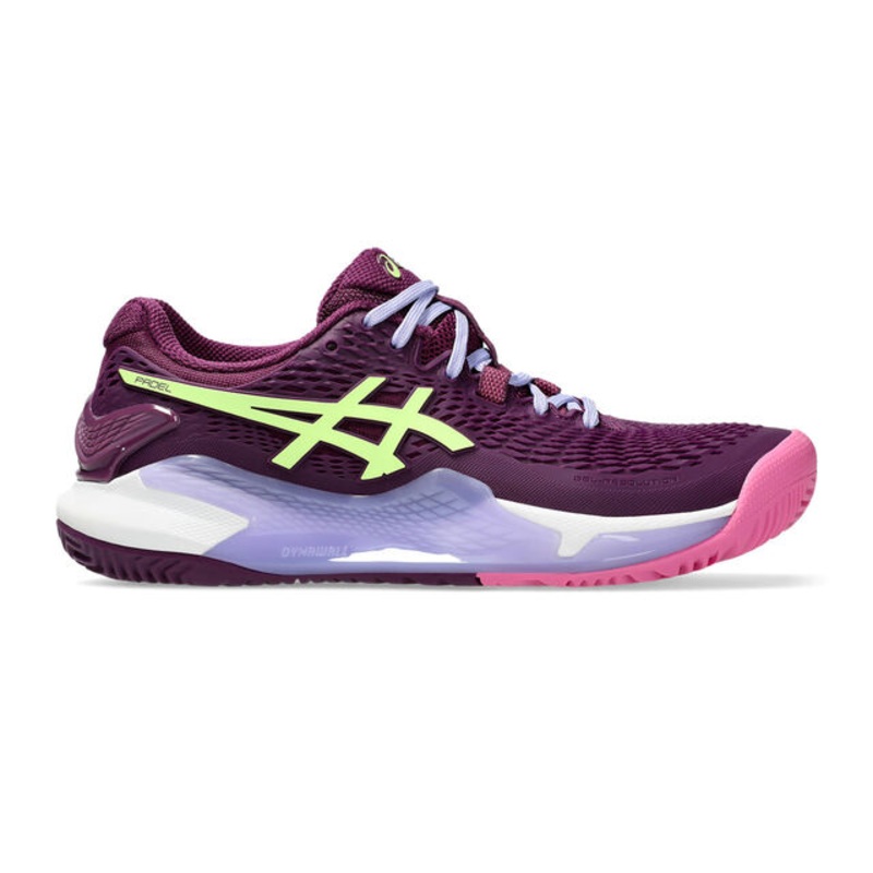 Gel-Resolution 9 Padel Shoe Women - Mauve, Neon Green
