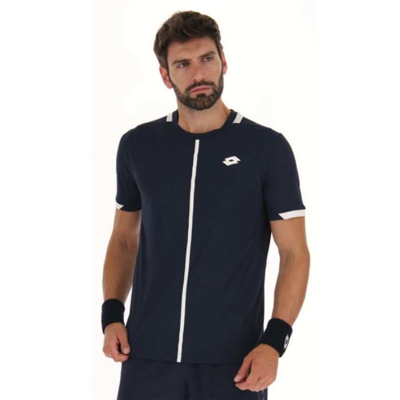 Lotto Men's Top IV Top (Navy Blue/Bright White)