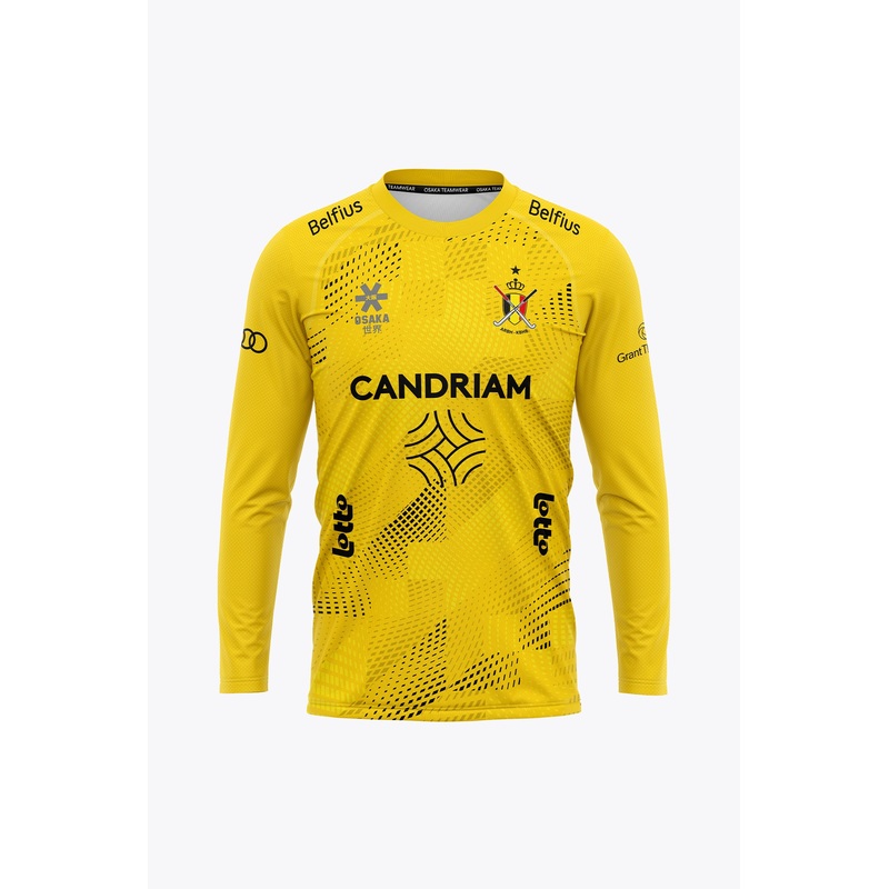 Official Belgium Goal Keeper Tee Long Sleeves - Men | Yellow
