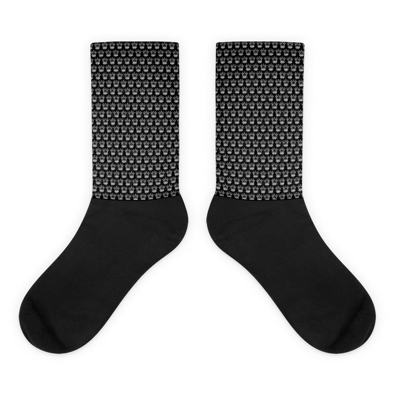 CROWN PICKLEBALL - Checkered Crown Socks (Black)